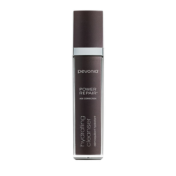 A bottle of Pevonia Power Repair-Hydrating Cleanser with a capacity of 120ml, for end consumer use and label, designed for cleansing the skin.