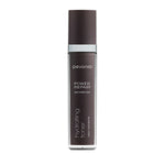 A bottle of Pevonia Power Repair Hydrating Toner designed for skin care. The bottle is tall and slender with a dark cap and a white label with brown and purple text.
