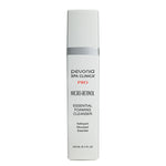 A white pump bottle labeled Pevonia Micro-Retinol Essential Foaming Cleanser.