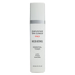 A bottle of Pevonia Micro-Retinol Essential Toner, with white and red label, caputate on a white background.
