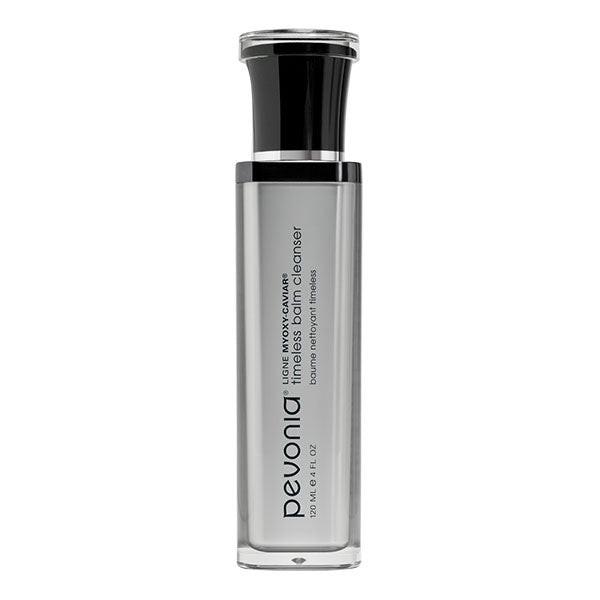 Pevonia balm cleanser bottle on a white background