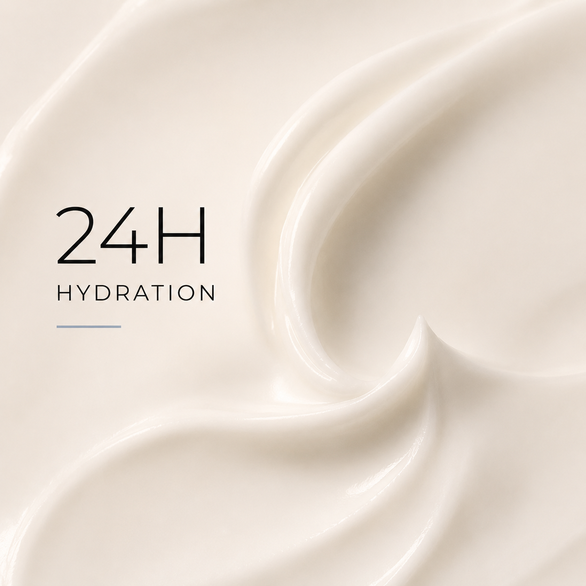 NATURYS Moisturising Hydra Cream 24H - 50ml texture with '24H Hydration' text overlay