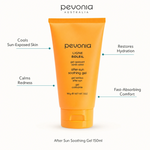 Pevonia After Sun Soothing Gel 150ml with benefits for cooling relief, redness, hydration and fast-absorbing comfort