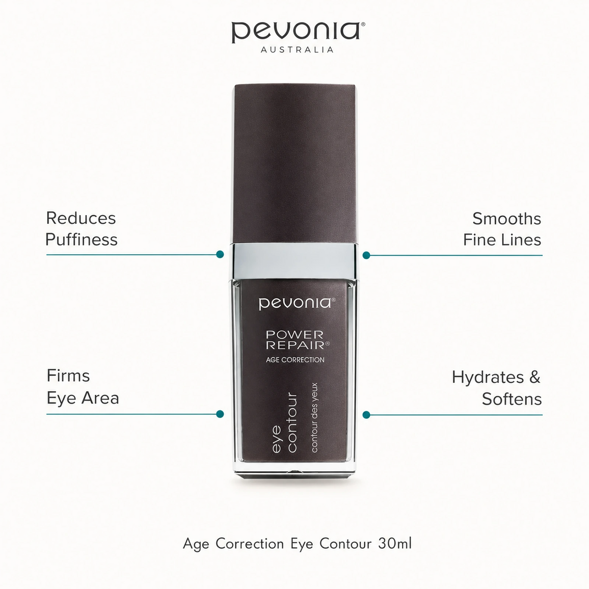 Pevonia Age Correction Eye Contour 30ml with benefits for puffiness, fine lines, firmness and hydration