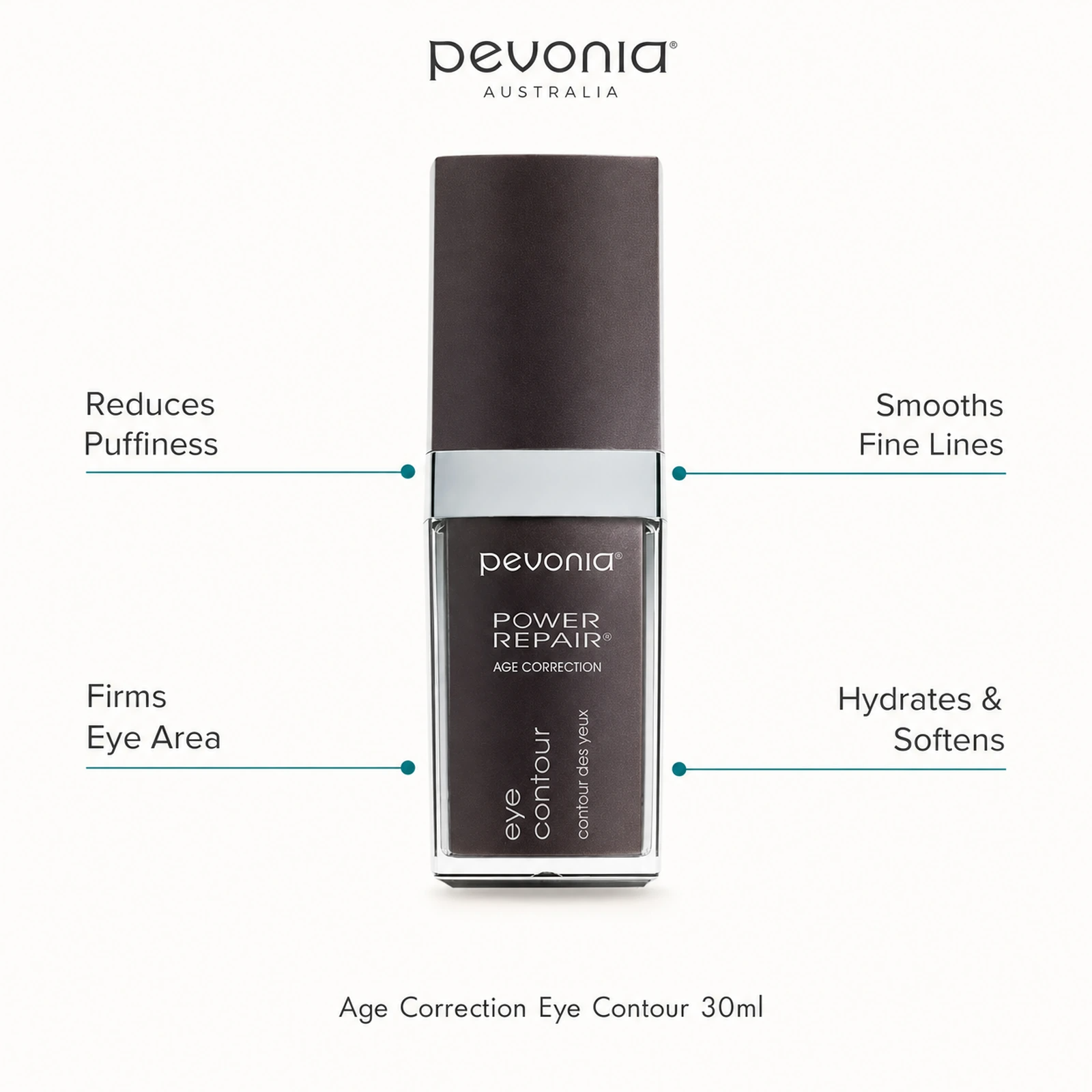 Pevonia Age Correction Eye Contour 30ml with benefits for puffiness, fine lines, firmness and hydration