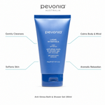 Pevonia Anti-Stress Bath & Shower Gel 150ml with benefits for gentle cleansing, calming body and mind, soft skin and aromatic relaxation