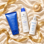 PEVONIA BODY REJUVENATION GIFT BOX arranged in a festive flatlay. File: pevonia-body-rejuvenation-gift-box-christmas-flatlay-2026.jpg