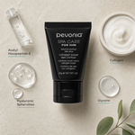 Pevonia Collagen Boost Eye Contour 30ml ingredient flatlay with Acetyl Hexapeptide-8, Hyaluronic Spherulites, Collagen and Glycerin
