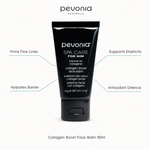 Pevonia Collagen Boost Face Balm 50ml with benefits for firming fine lines, elasticity, barrier hydration and antioxidant defence
