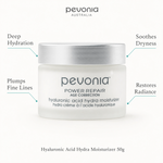 Pevonia Hyaluronic Acid Hydra Moisturizer 50g with benefits for hydration, plumpness, dry skin comfort and radiance