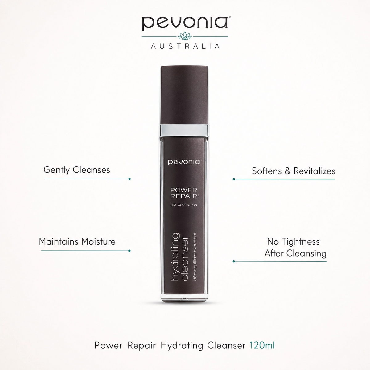 Pevonia Power Repair Hydrating Cleanser 120ml with benefits for gentle cleansing, moisture balance and soft skin