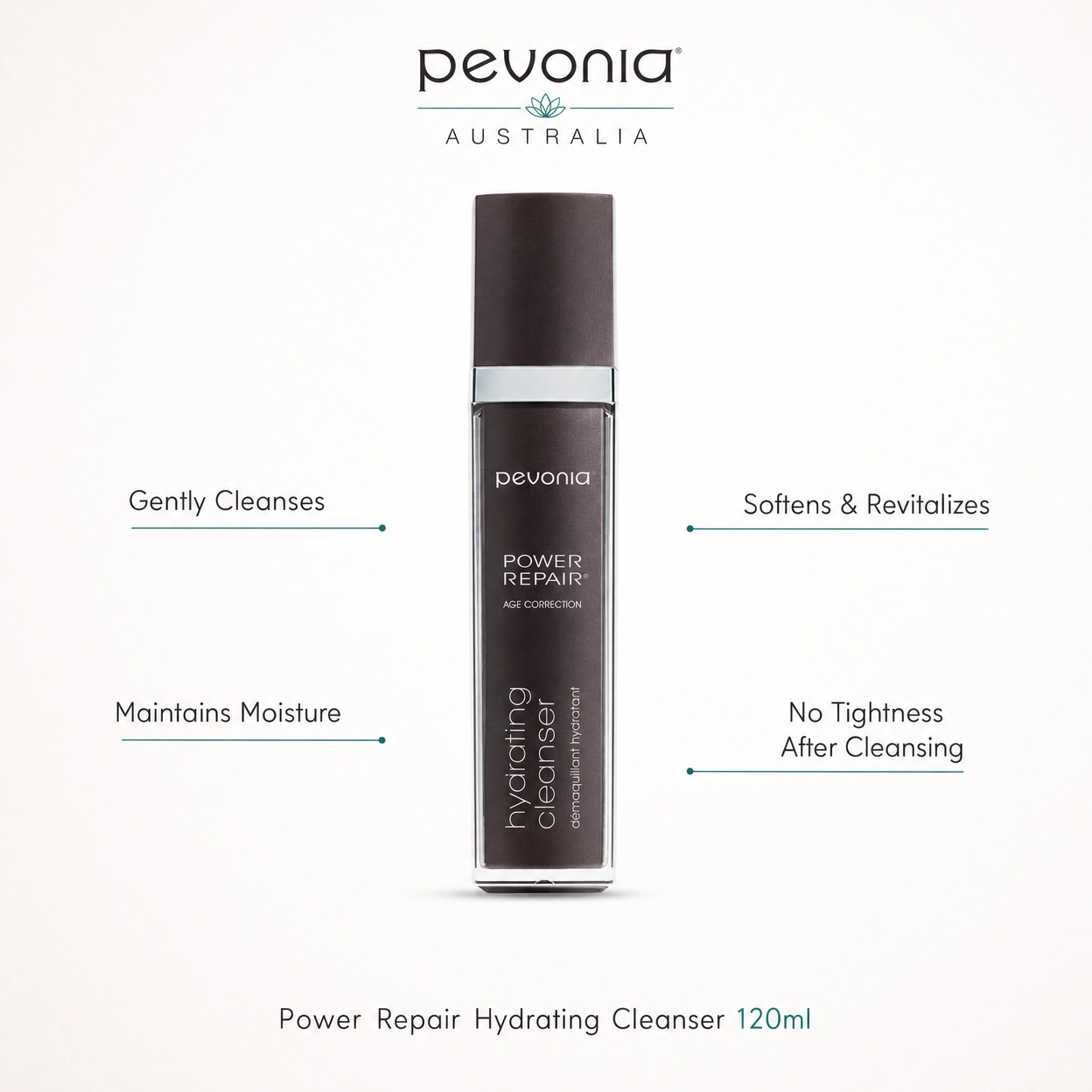 Pevonia Power Repair Hydrating Cleanser 120ml with benefits for gentle cleansing, moisture balance and soft skin