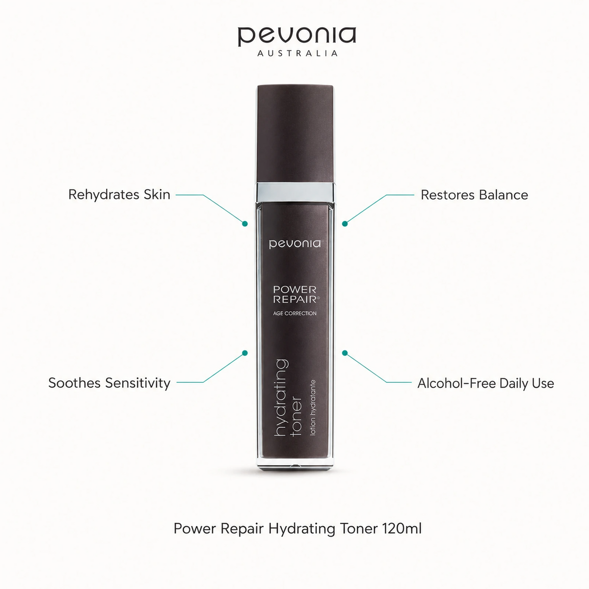 Pevonia Power Repair Hydrating Toner 120ml with benefits for hydration, balance, sensitivity and alcohol-free daily use