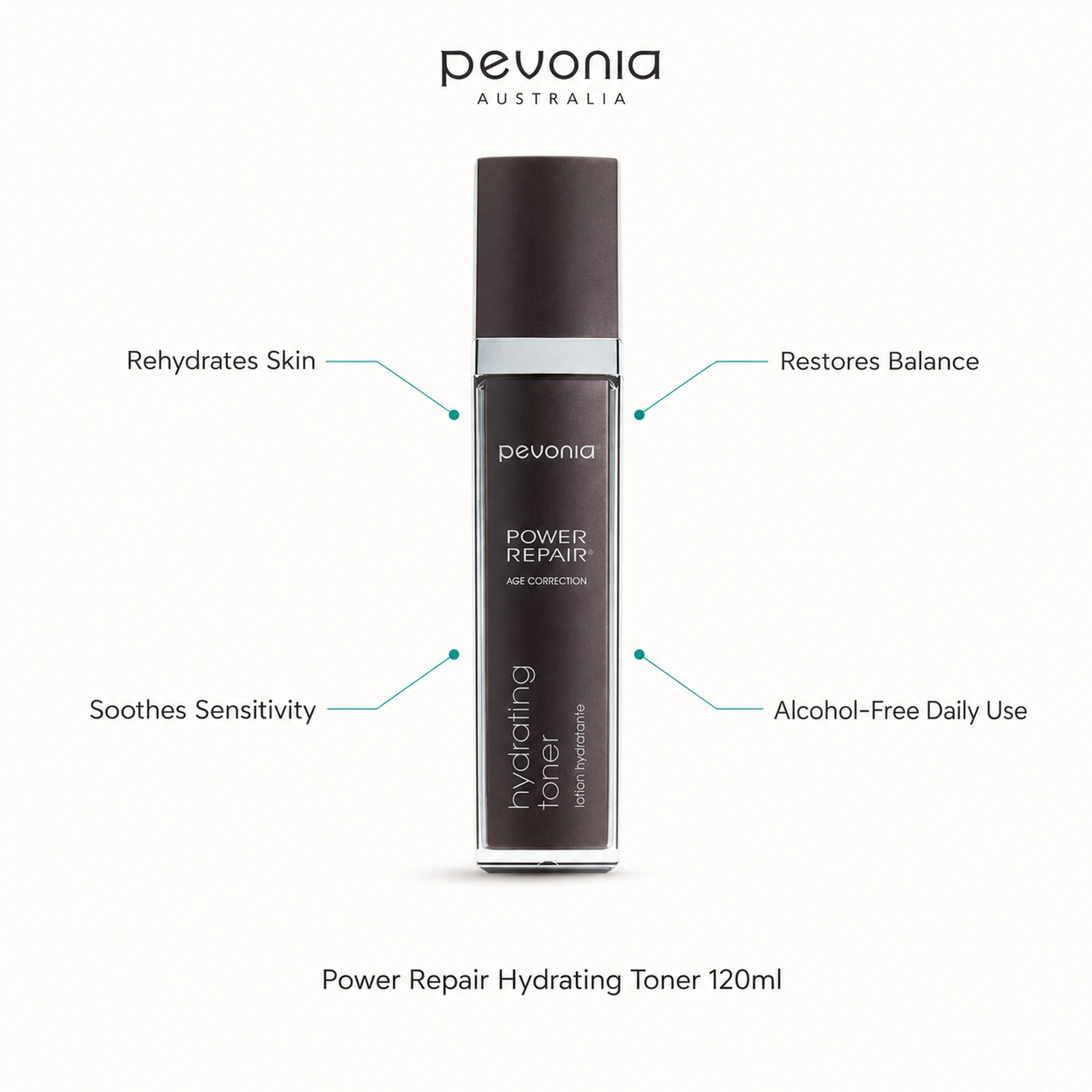 Pevonia Power Repair Hydrating Toner 120ml with benefits for hydration, balance, sensitivity and alcohol-free daily use
