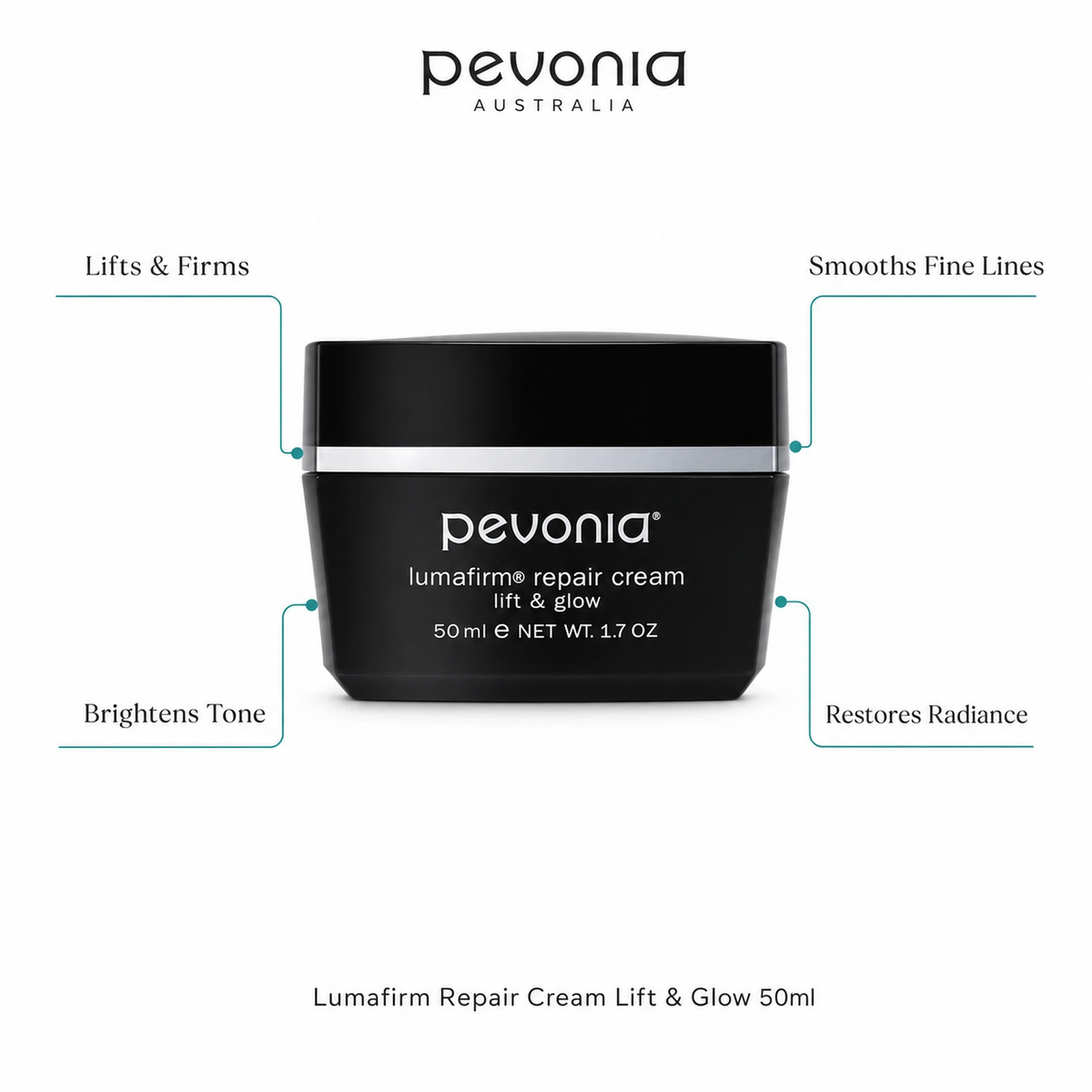 Pevonia Lumafirm Repair Cream Lift and Glow 50ml with benefits for firming, brightening, fine lines and radiance
