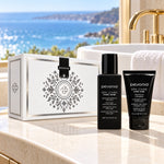 Pevonia Men's Gift Pack in an Australian summer Christmas setting. File: pevonia-mens-gift-pack-australian-summer-2026.jpg