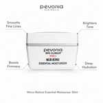 Pevonia Micro-Retinol Essential Moisturiser 50ml with benefits for fine lines, firmness, tone and deep hydration