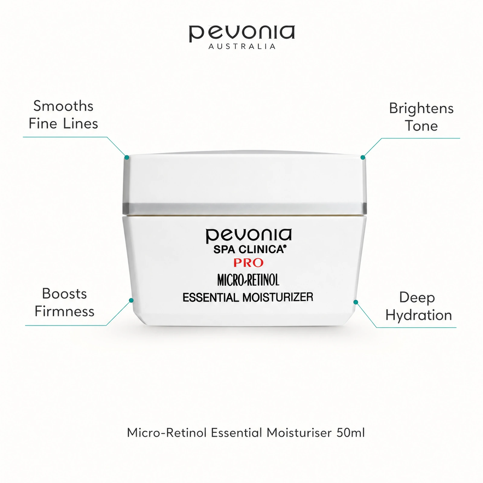 Pevonia Micro-Retinol Essential Moisturiser 50ml with benefits for fine lines, firmness, tone and deep hydration