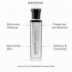 Pevonia MyOxy Caviar Timeless Balm Cleanser 120ml with benefits for makeup removal, pH balance, nourishment and softness