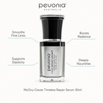 Pevonia MyOxy-Caviar Timeless Repair Serum 30ml with benefits for smoothing fine lines, elasticity, radiance and deep nourishment