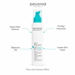 Pevonia Phyto-Gel Cleanser 200ml with benefits for deep cleansing, oil balance, impurity removal and fresh skin