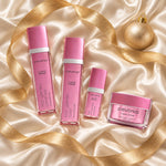 PEVONIA RS2 ROSACEA SKIN ESSENTIAL GIFT BOX arranged in a festive flatlay. File: pevonia-rs2-rosacea-skin-essential-gift-box-christmas-flatlay-2026.jpg