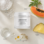 Pevonia Tropicale De-Aging Saltmousse Papaya-Pineapple 200ml with benefits for exfoliation, enzyme renewal, detoxifying and hydration