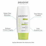 Pevonia SpaTeen Blemished Skin Moisturizer 50ml with benefits for blemish care, non-clogging hydration, time-release comfort and daily breakout support