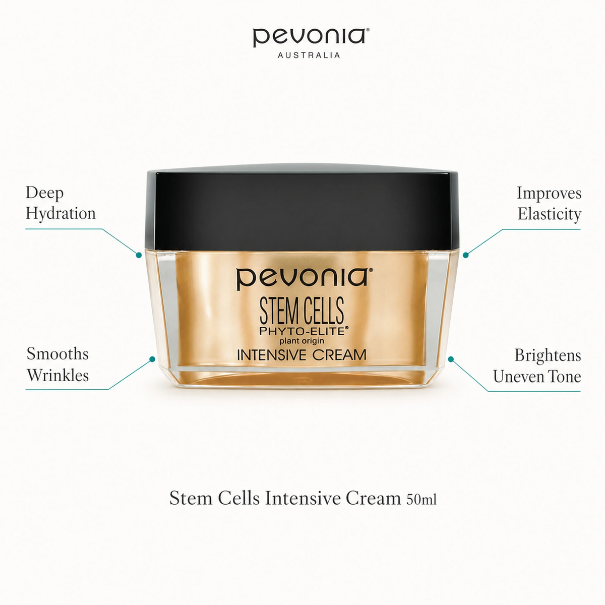 Pevonia Stem Cells Intensive Cream 50ml with benefits for hydration, wrinkles, elasticity and uneven tone
