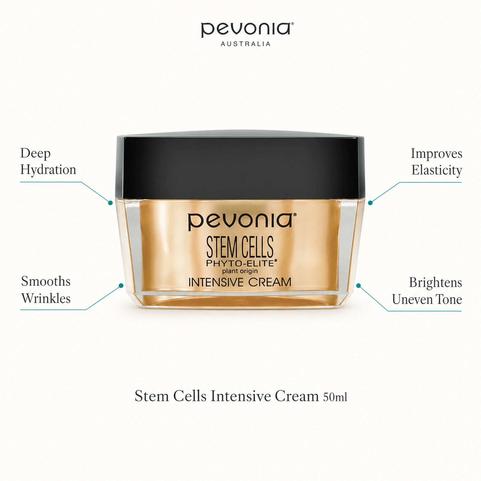 Pevonia Stem Cells Intensive Cream 50ml with benefits for hydration, wrinkles, elasticity and uneven tone