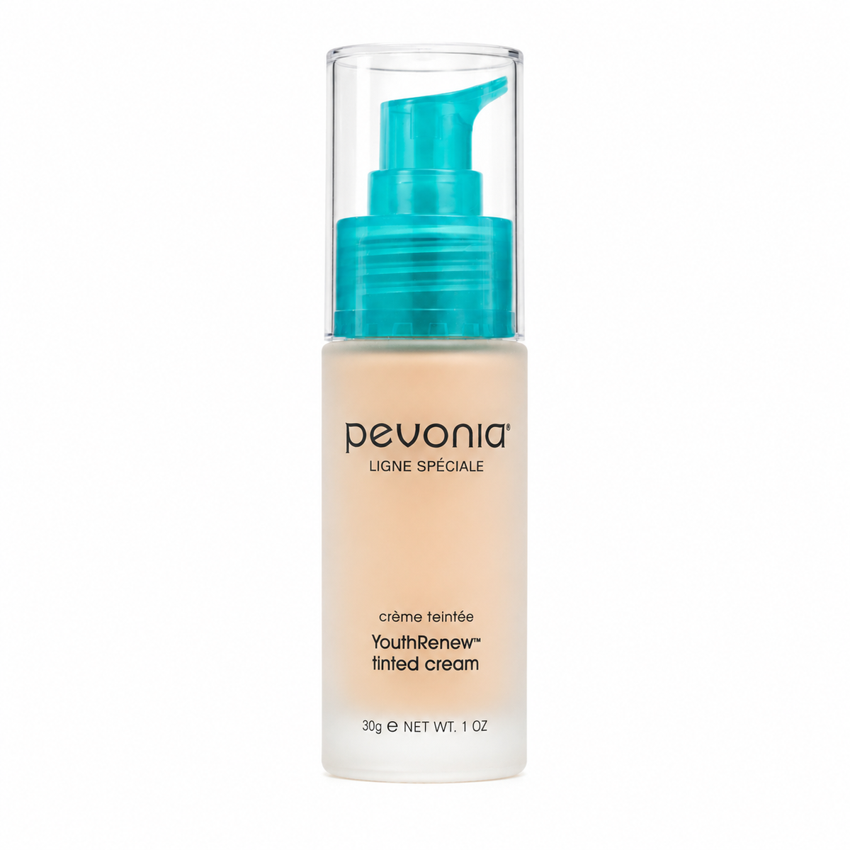 Pevonia YouthRenew Tinted Cream 30g bottle on clean white background.