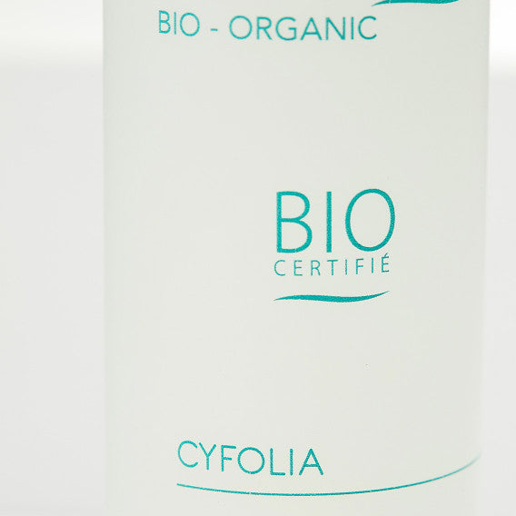 Phytomer Cyfolia Organic Radiance Toning Cleansing Lotion 250ml BIO Certifié label close-up.