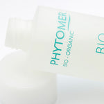 Phytomer Cyfolia Organic Radiance Toning Cleansing Lotion 250ml open bottle close-up.