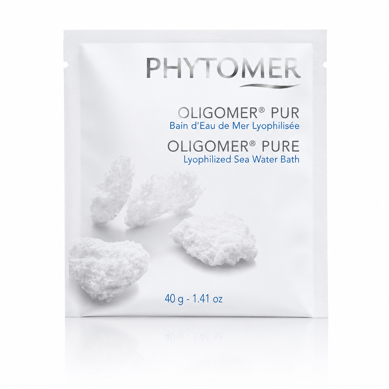 Phytomer Oligomer Pure Concentrated Bath in Marine Trace Elements 40g lyophilised seawater bath treatment enriched with marine trace elements