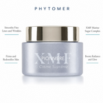 Phytomer Pionniere XMF Youth and Glow Supreme Cream with four benefit callouts: Smooths Fine Lines and Wrinkles, Firms and Redensifies Skin, XMF Marine Sugar Complex, Boosts Radiance and Glow