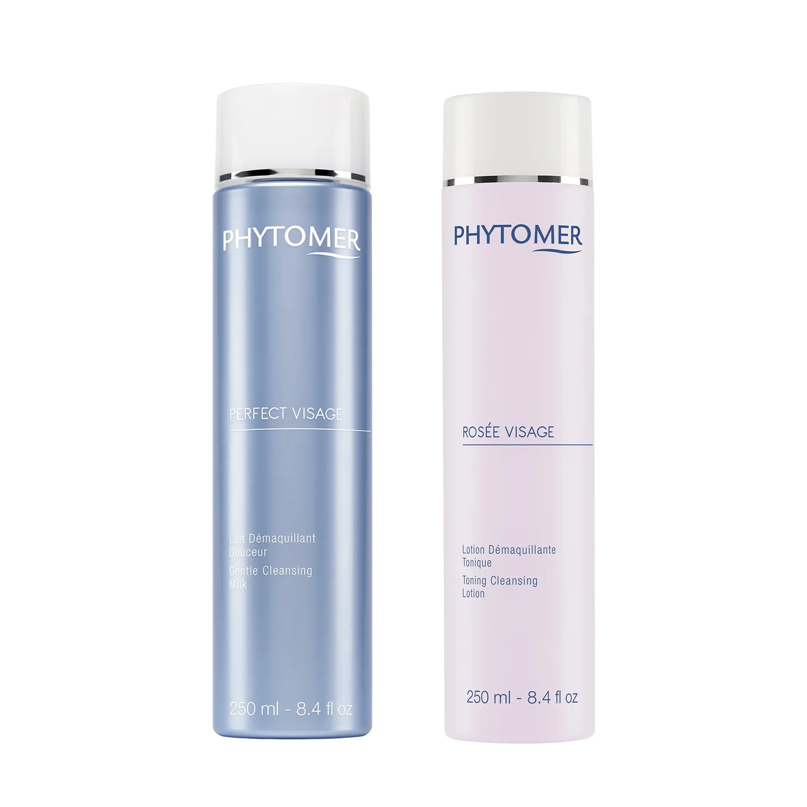 Two Phytomer skincare bottles on a white background