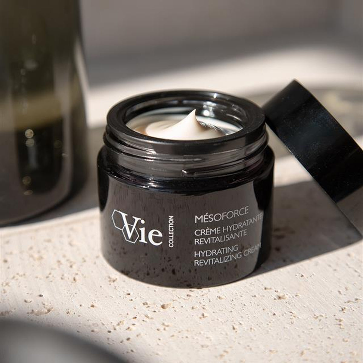 Vie Collection Mesoforce Hydra Revitalizing Cream 50ml lifestyle image for hydrating revitalizing skincare and radiant plump skin