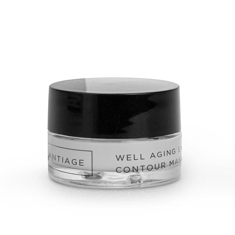 A jar of Naturys Well Aging Eye Contour Mask, designed for anti-aging skin care 30ml.